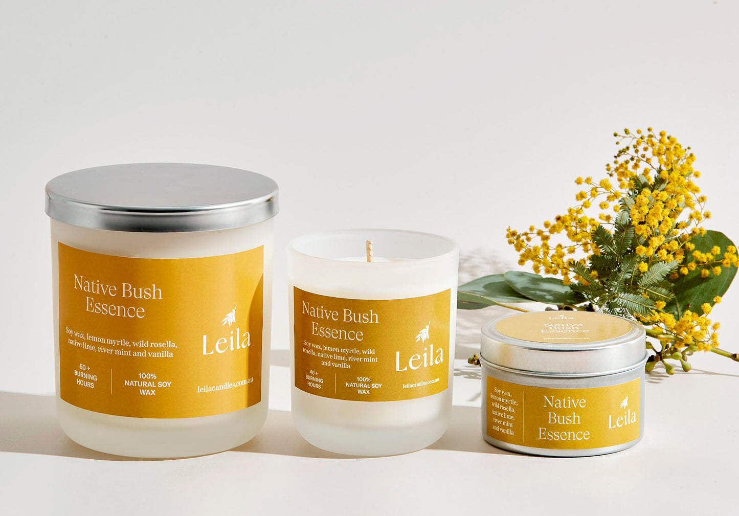 NATIVE BUSH ESSENCE FROSTED GLASS CANDLE