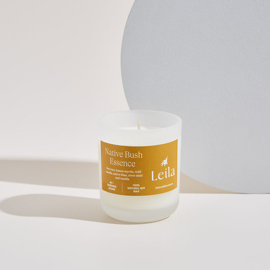 NATIVE BUSH ESSENCE FROSTED GLASS CANDLE