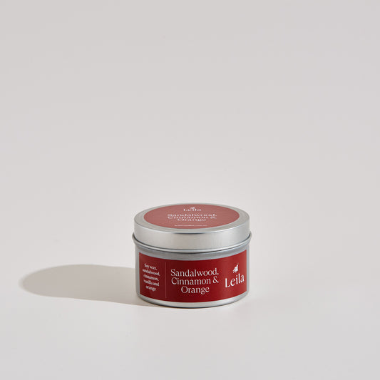 SANDALWOOD, CINNAMON & ORANGE TRAVEL TIN