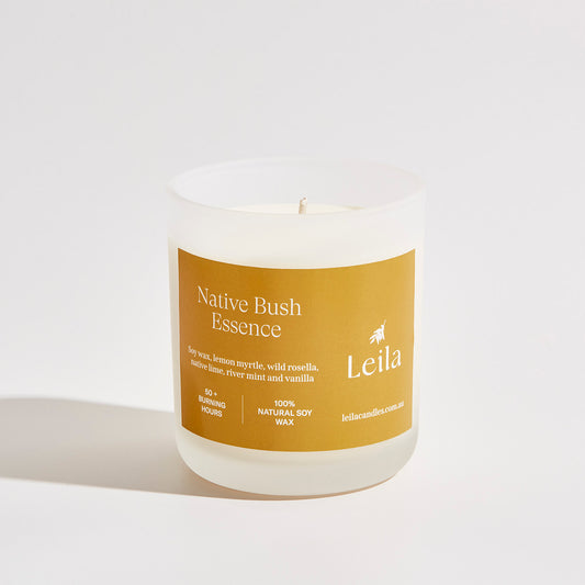 NATIVE BUSH ESSENCE X- LARGE FROSTED CANDLE