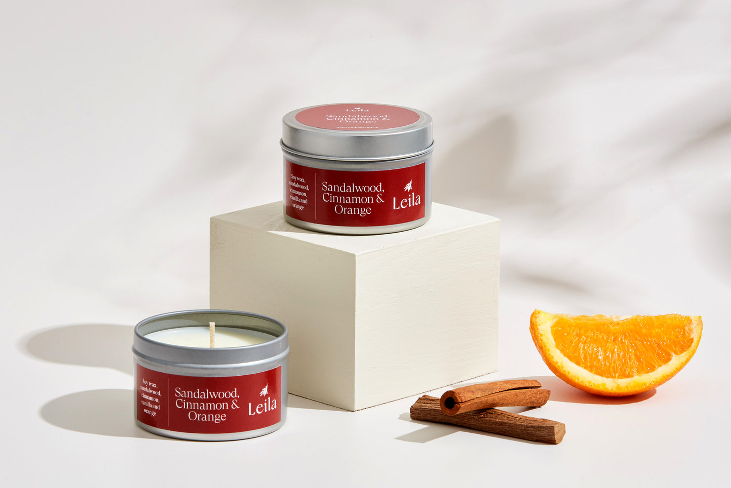 SANDALWOOD, CINNAMON & ORANGE TRAVEL TIN